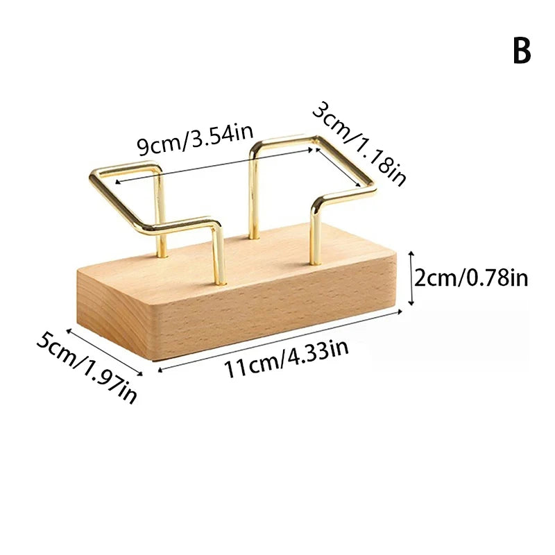 Wooden Business Card Holder Organizer