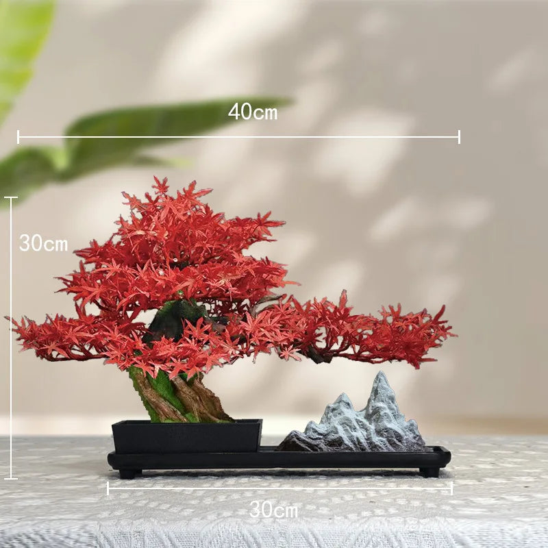 Simulated Welcome Pine Bonsai Ornament