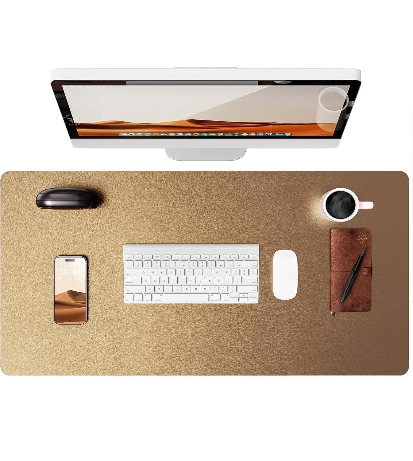 Large PU Leather Desk Pad Protector