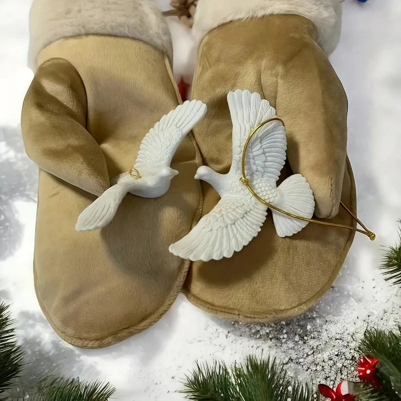 Friendship Doves Resin Christmas Ornament