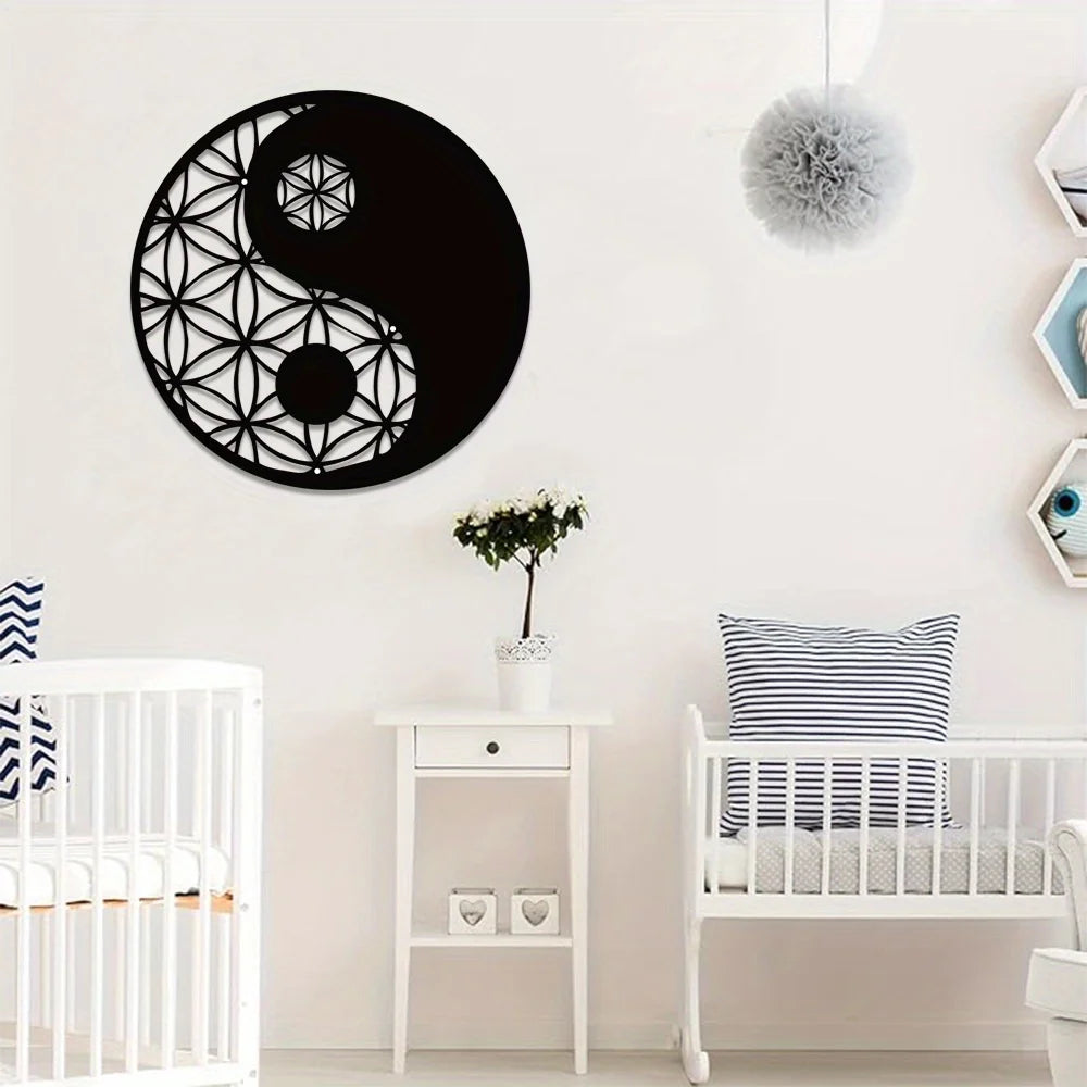 Black Metal Yin Yang Wall Art – Zen Home Décor