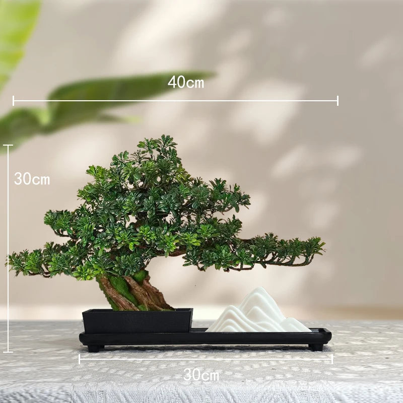 Simulated Welcome Pine Bonsai Ornament
