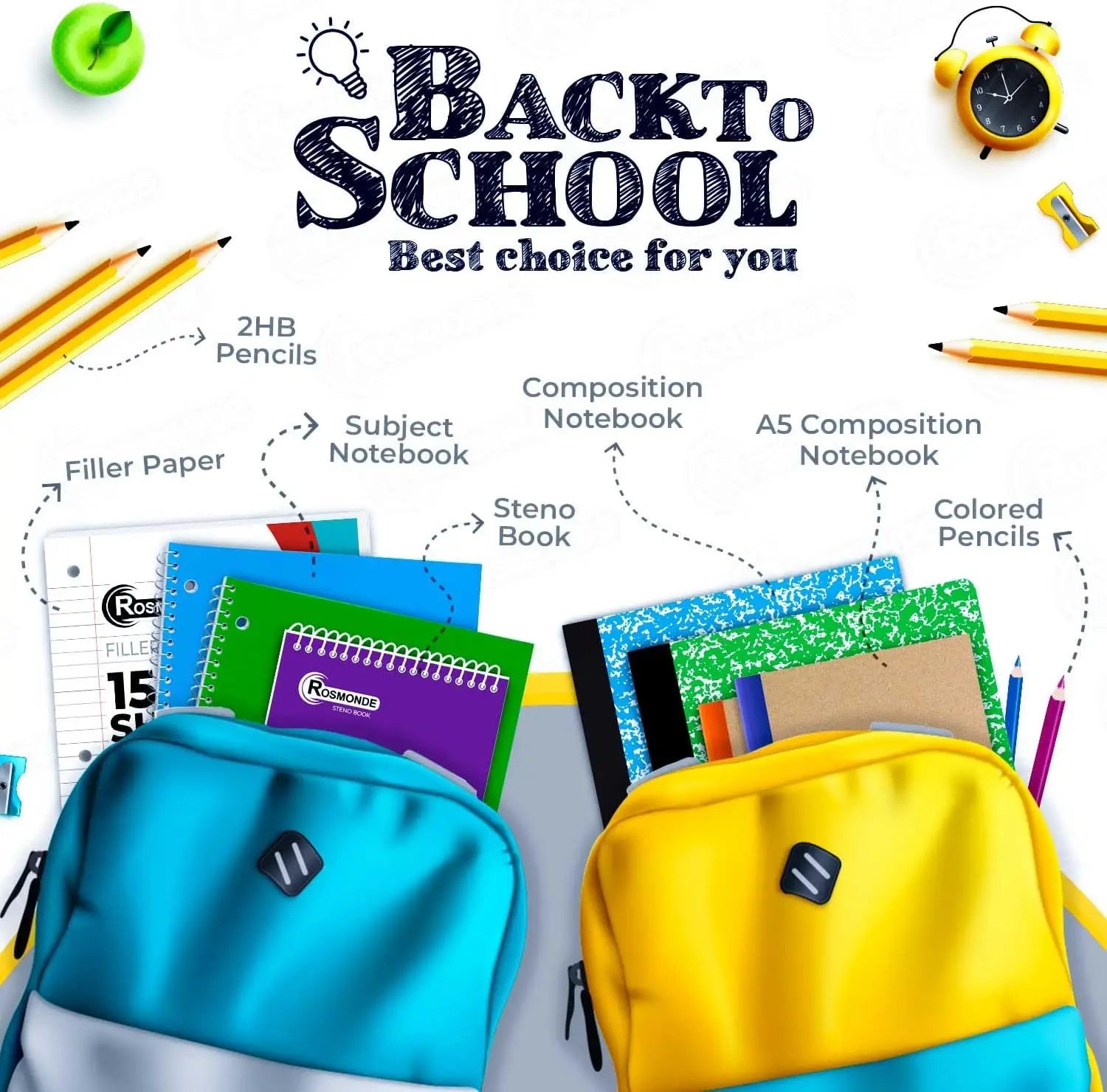 5 Pack Composition Notebooks