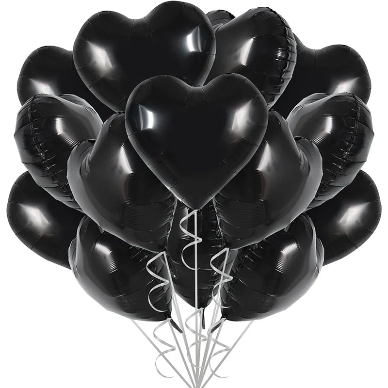 Red Heart Foil Balloons 18inch Party Decor