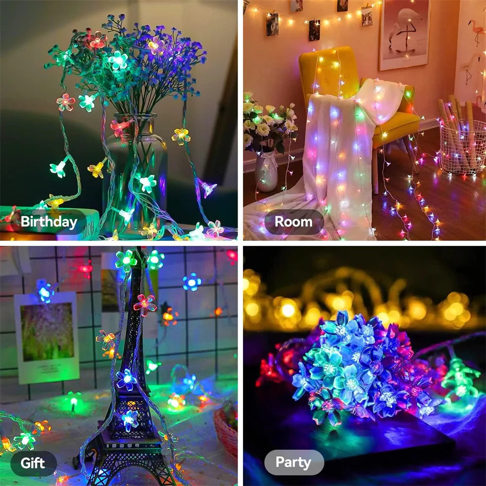 USB Flower LED String Lights