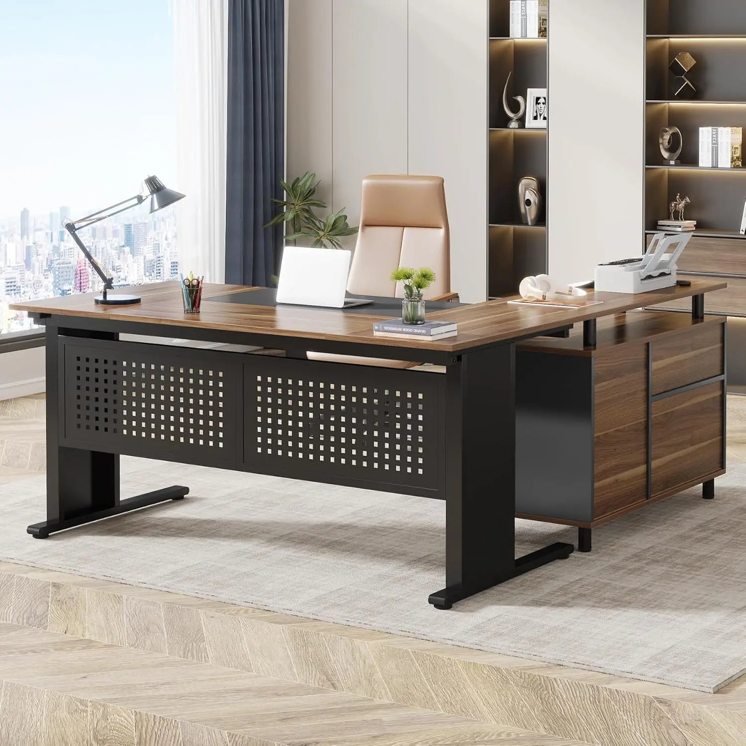 L-shaped  Large Office Desk