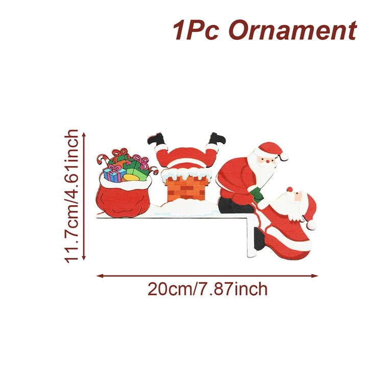 Merry Christmas Wooden Door Frame Ornament