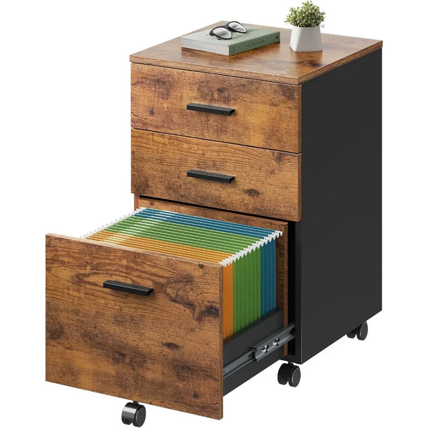 Wood Mobile File Cabinet – Rolling