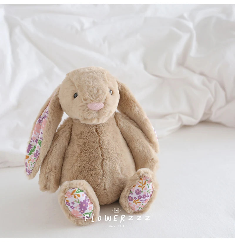 Cartoon Floral Bunny Plush Toy