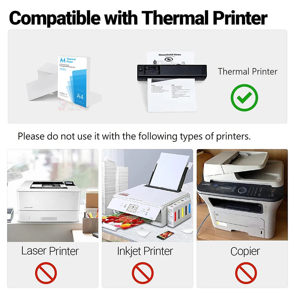 100/200 SheetsA4 Thermal Printing Paper