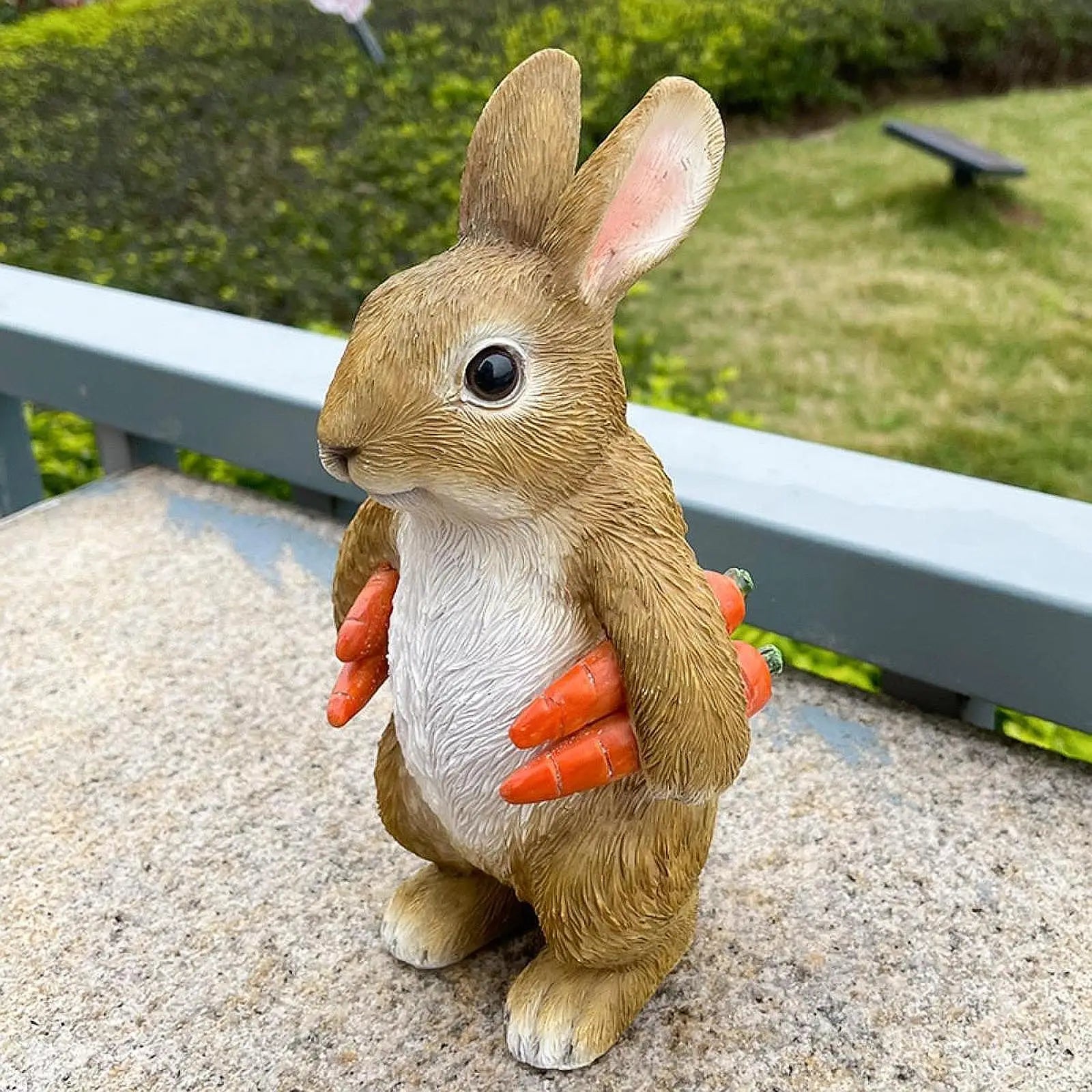 Bunny Garden Statue Resin Ornament