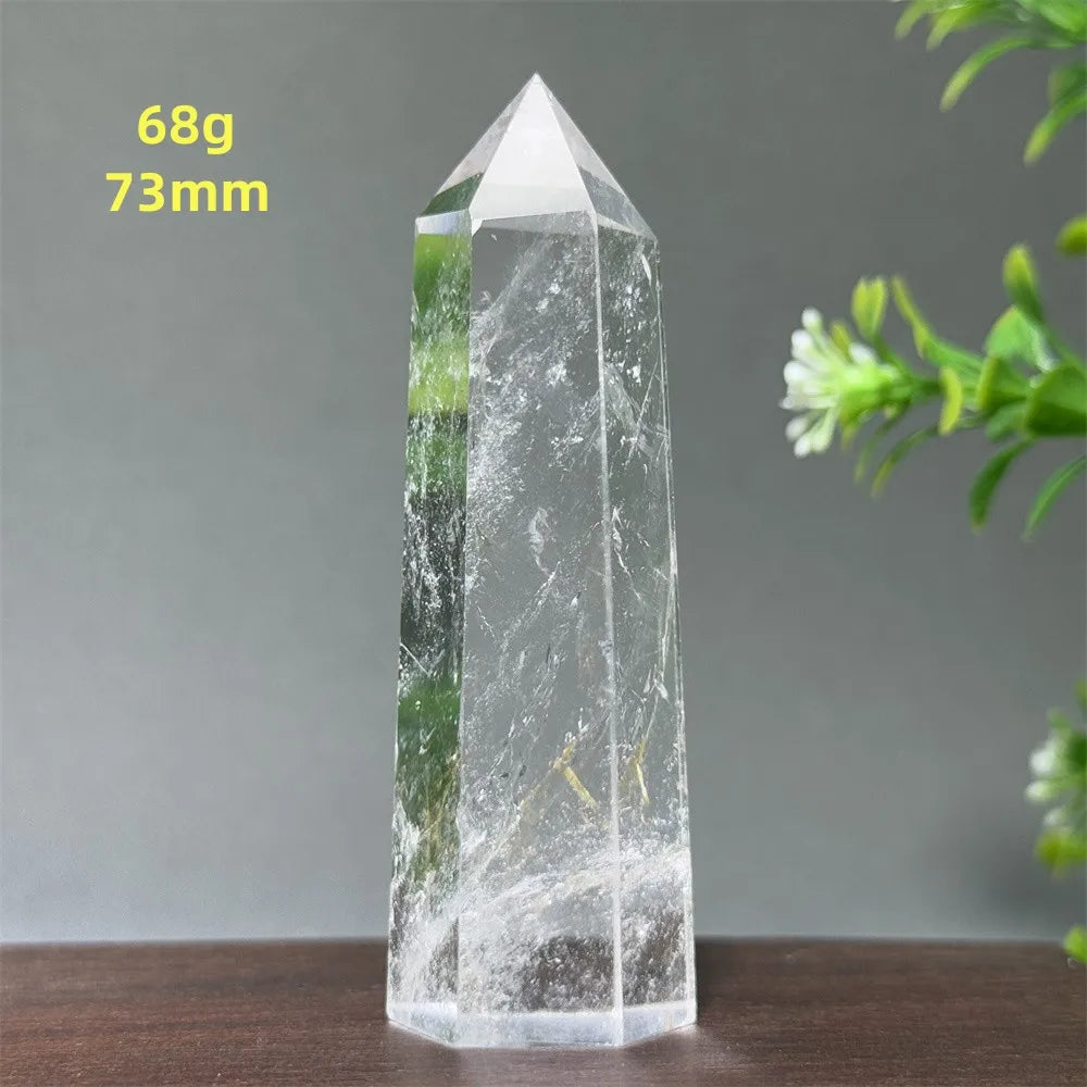 Natural Clear Quartz Crystal Obelisk