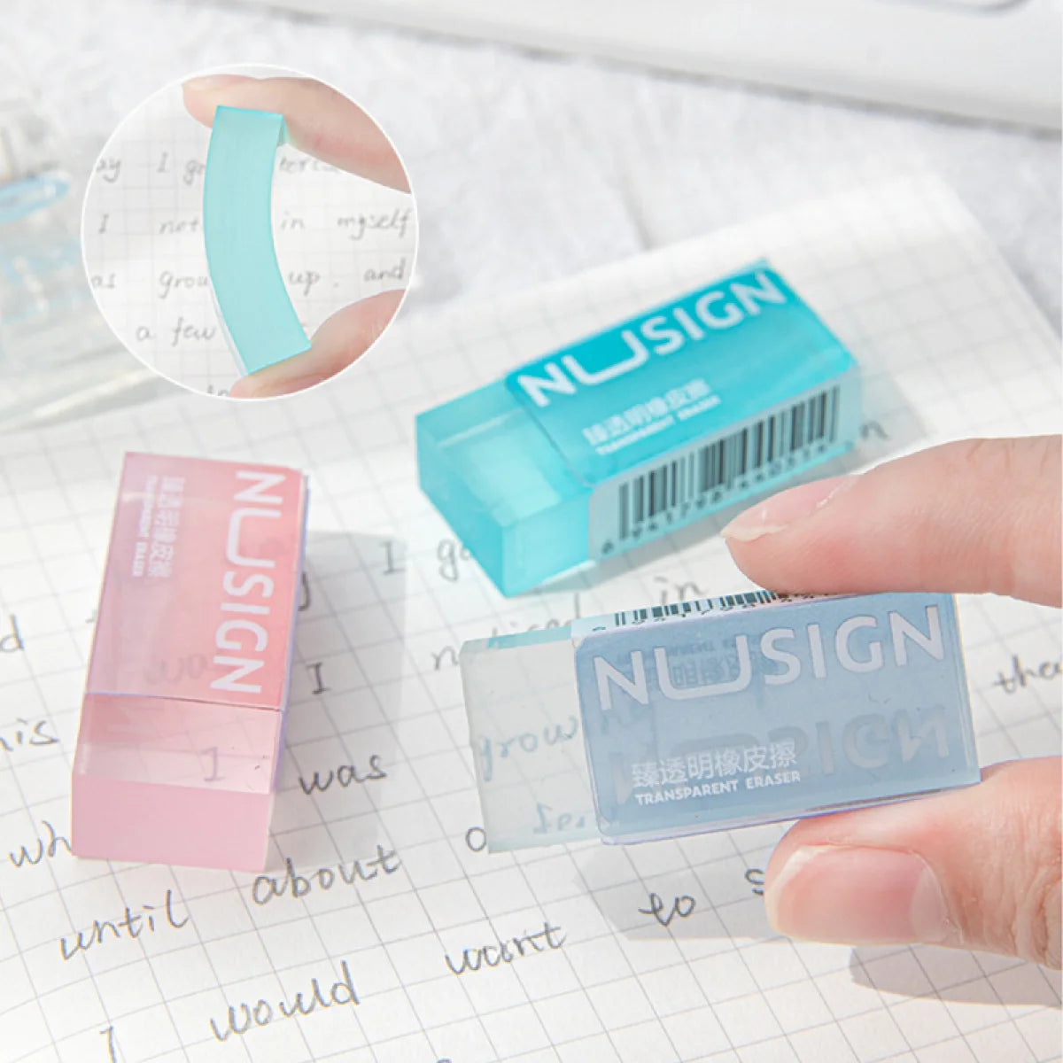 DELI Lovely Transparent Eraser: