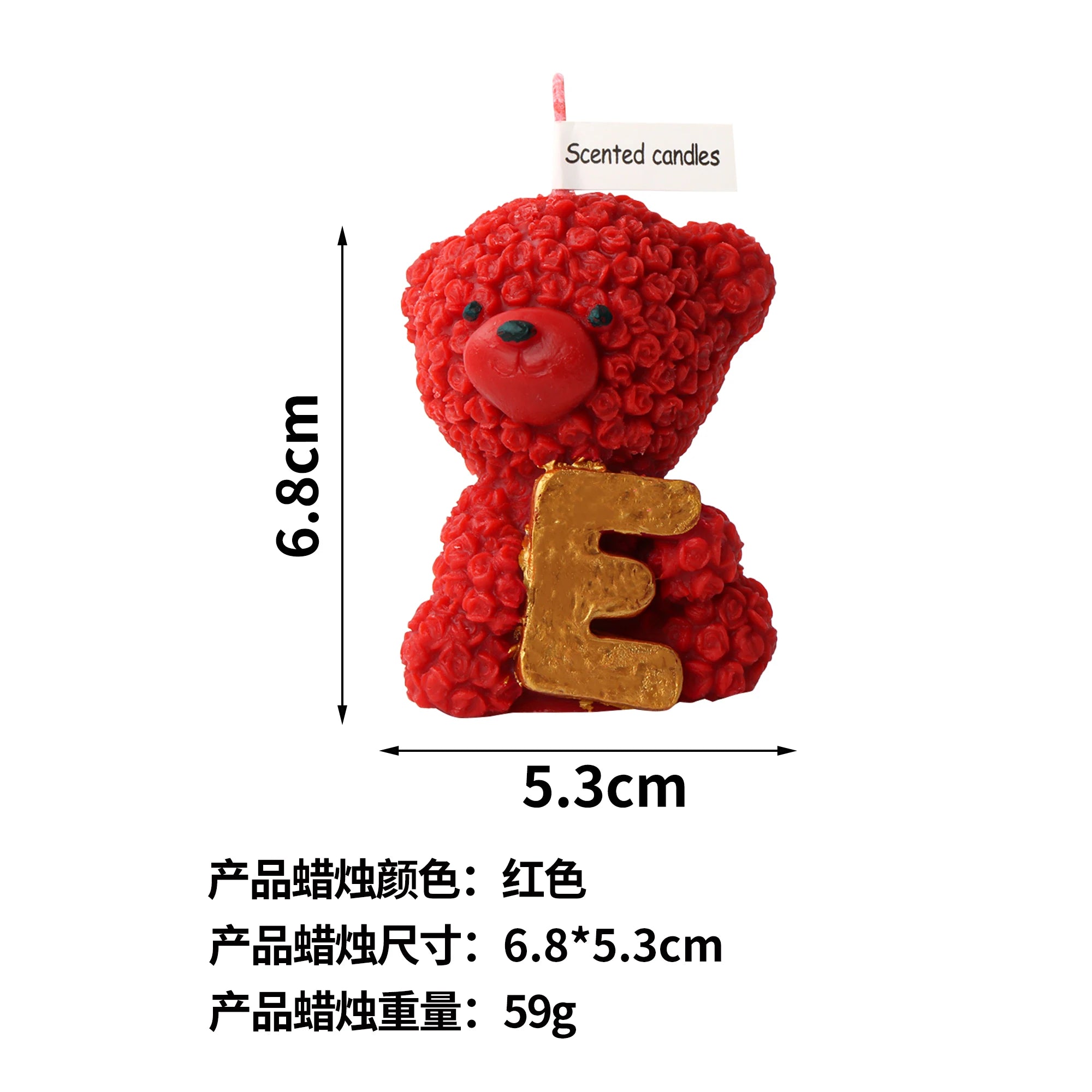 3D LOVE Teddy Bear Scented Candle