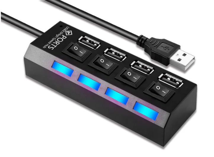 USB Hub 4/7-Port with On/Off Switch