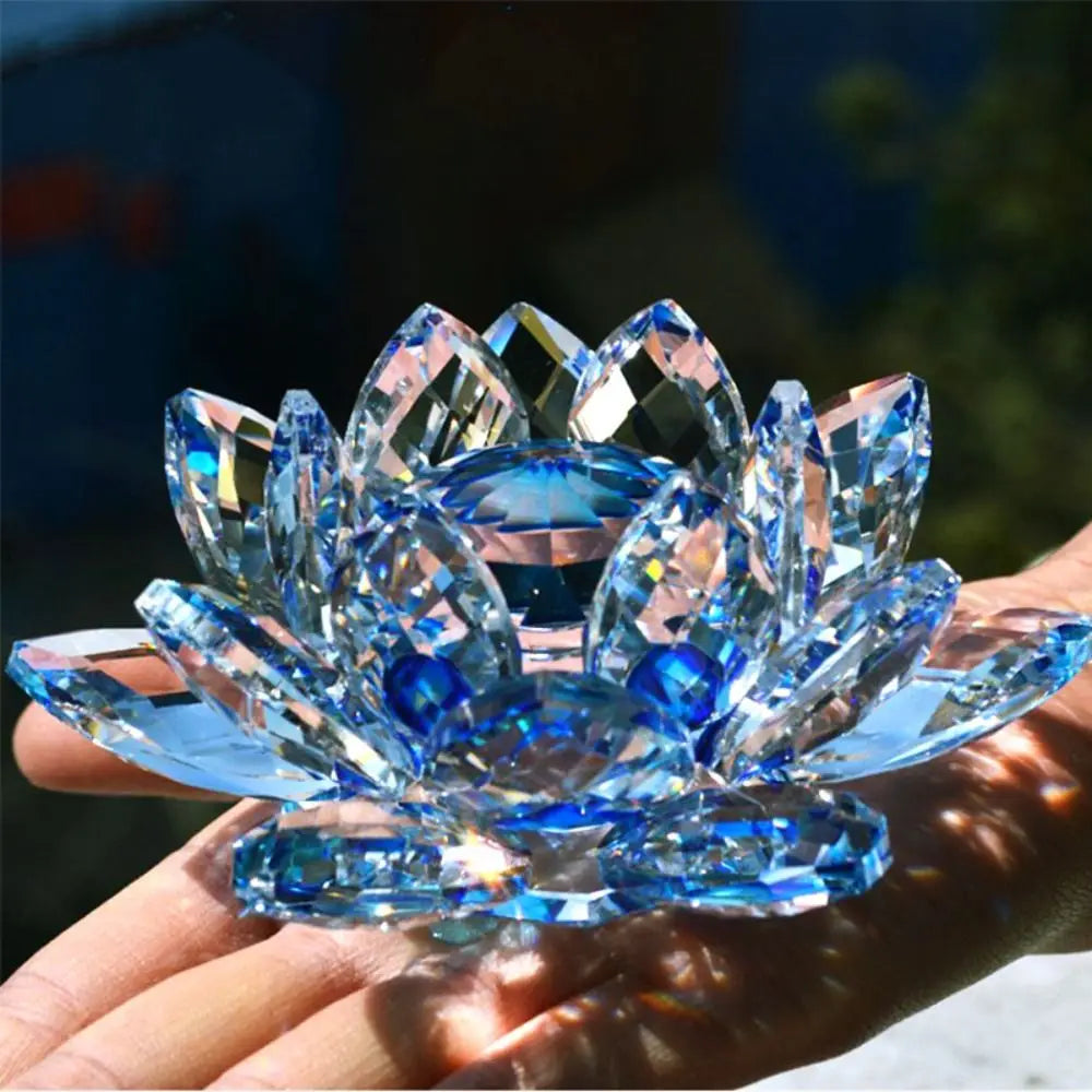 Crystal Lotus Flower Figurine: