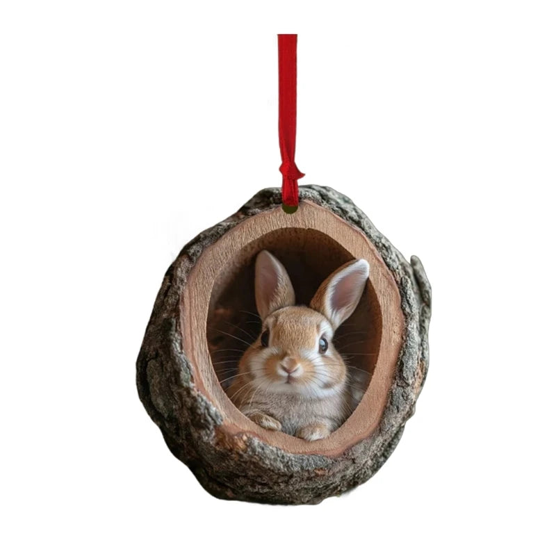 Acrylic Owl Christmas Tree Ornament