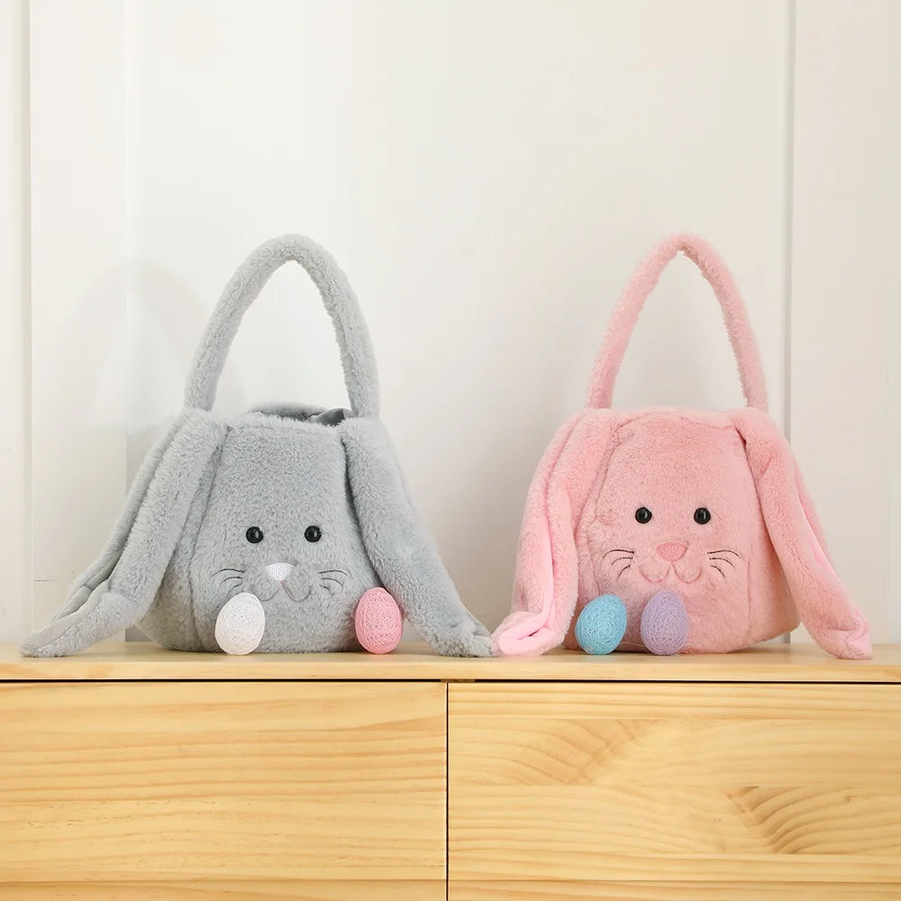 Plush Easter Basket Tote Bags