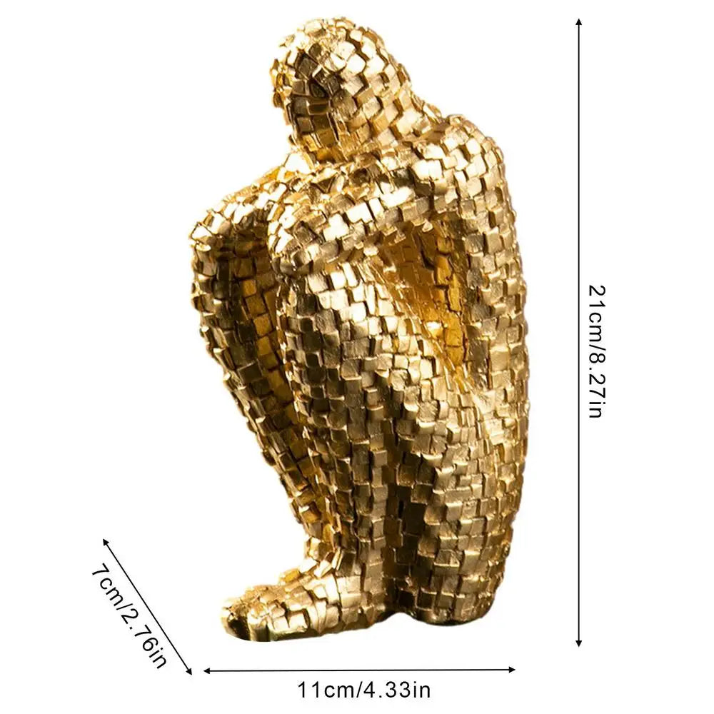 Nordic Thinker Resin Sculpture