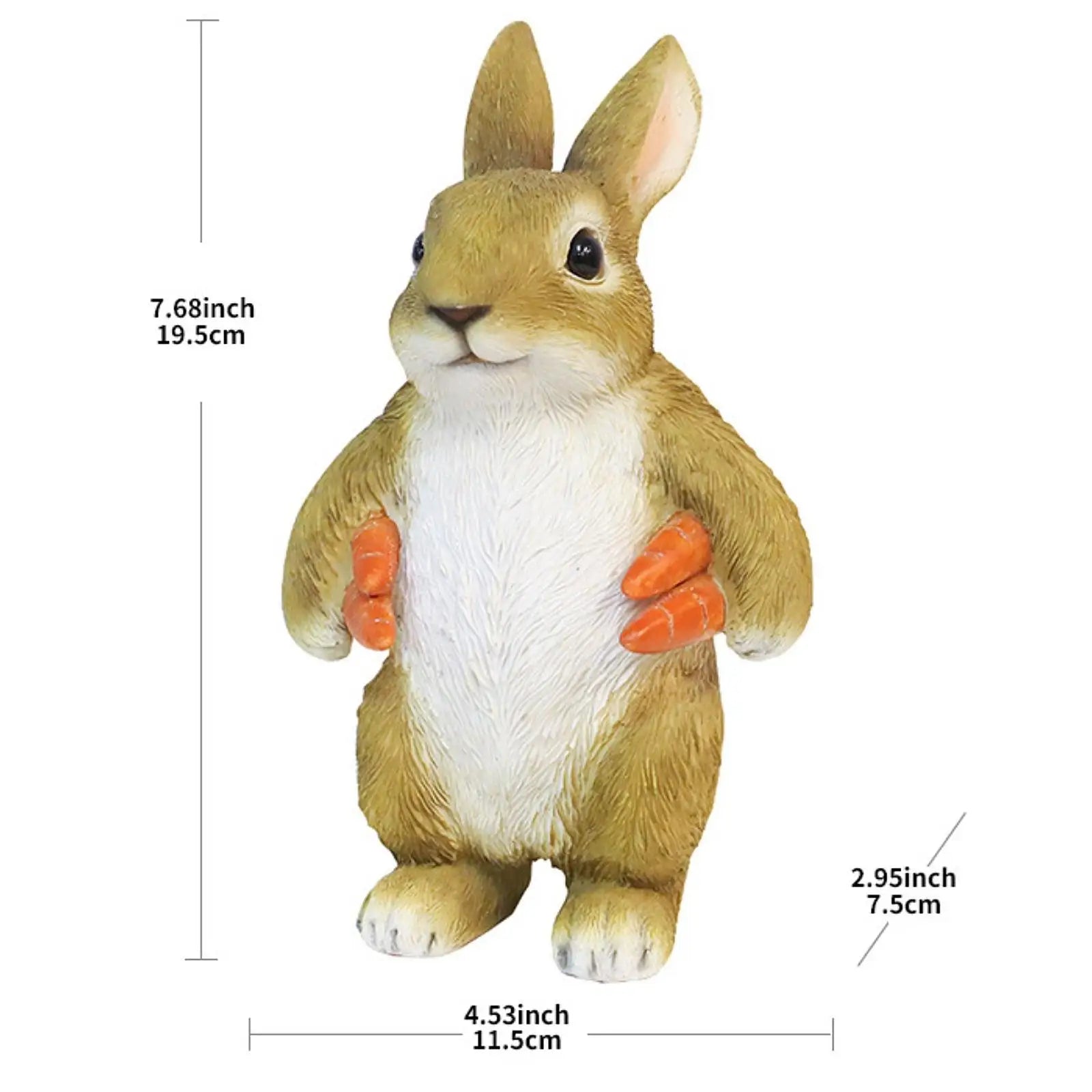 Bunny Garden Statue Resin Ornament