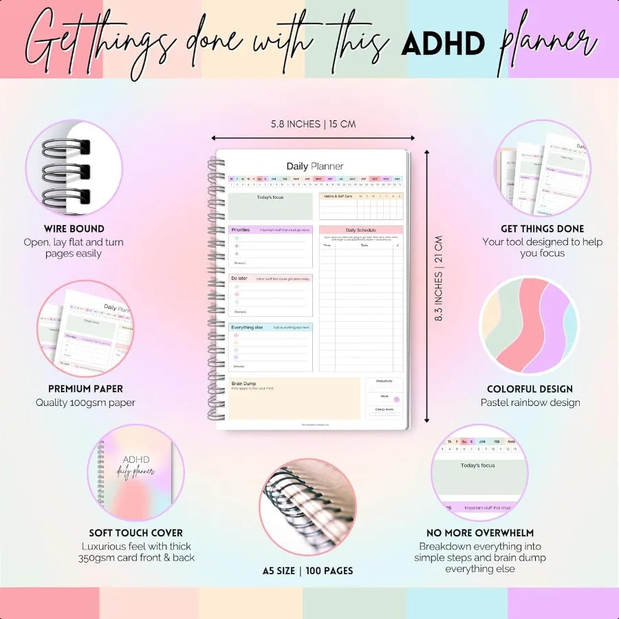 ADHD Daily Planner – Task & Productivity Organizer