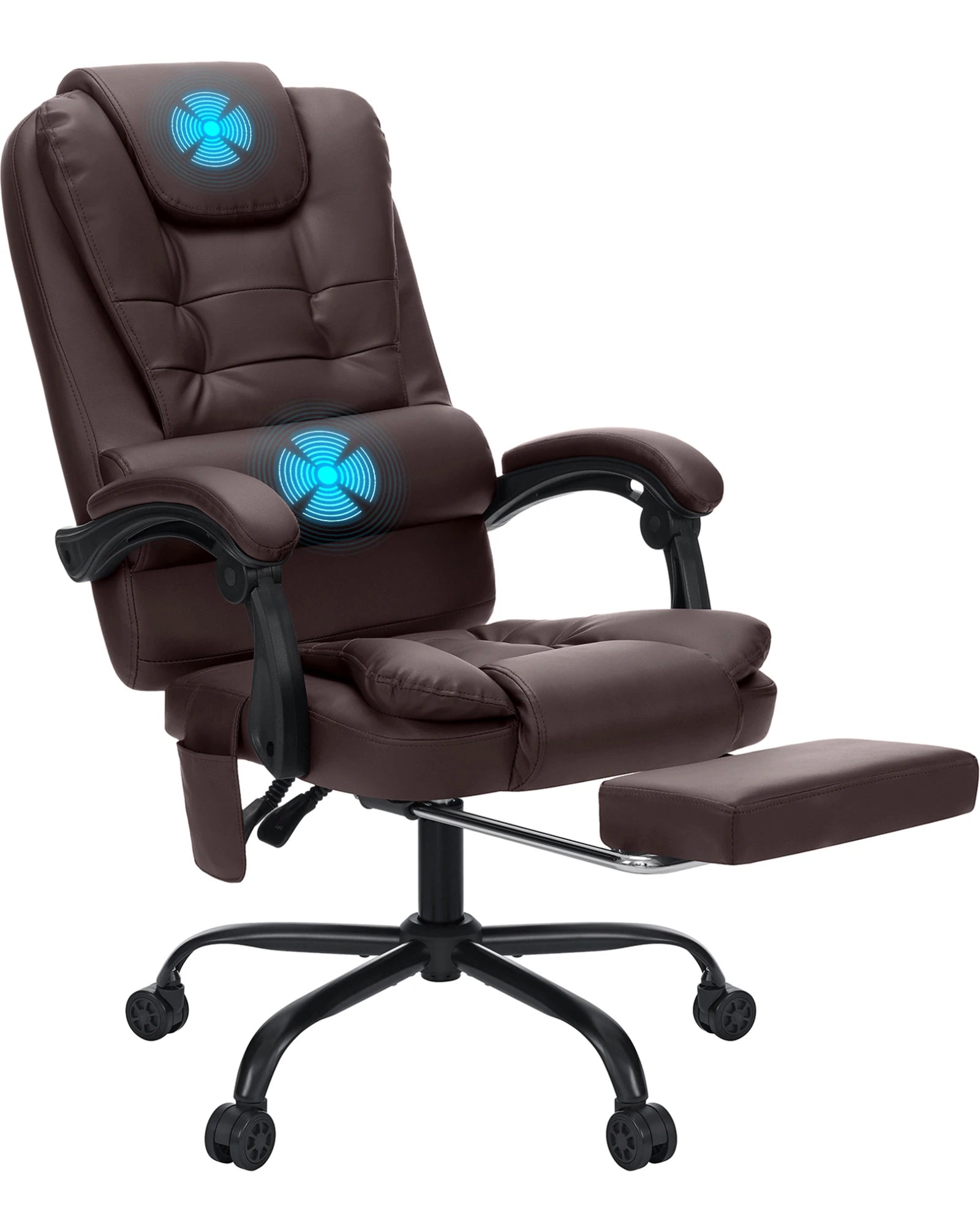 Executive Massage Office Chair – High Back with Footrest