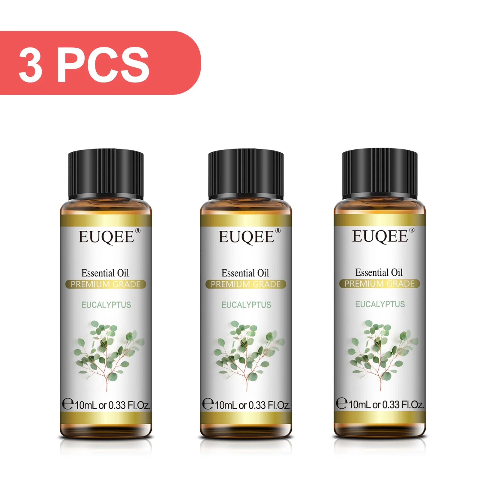 EUQEE 3-Piece Essential Oil Set, 10ml