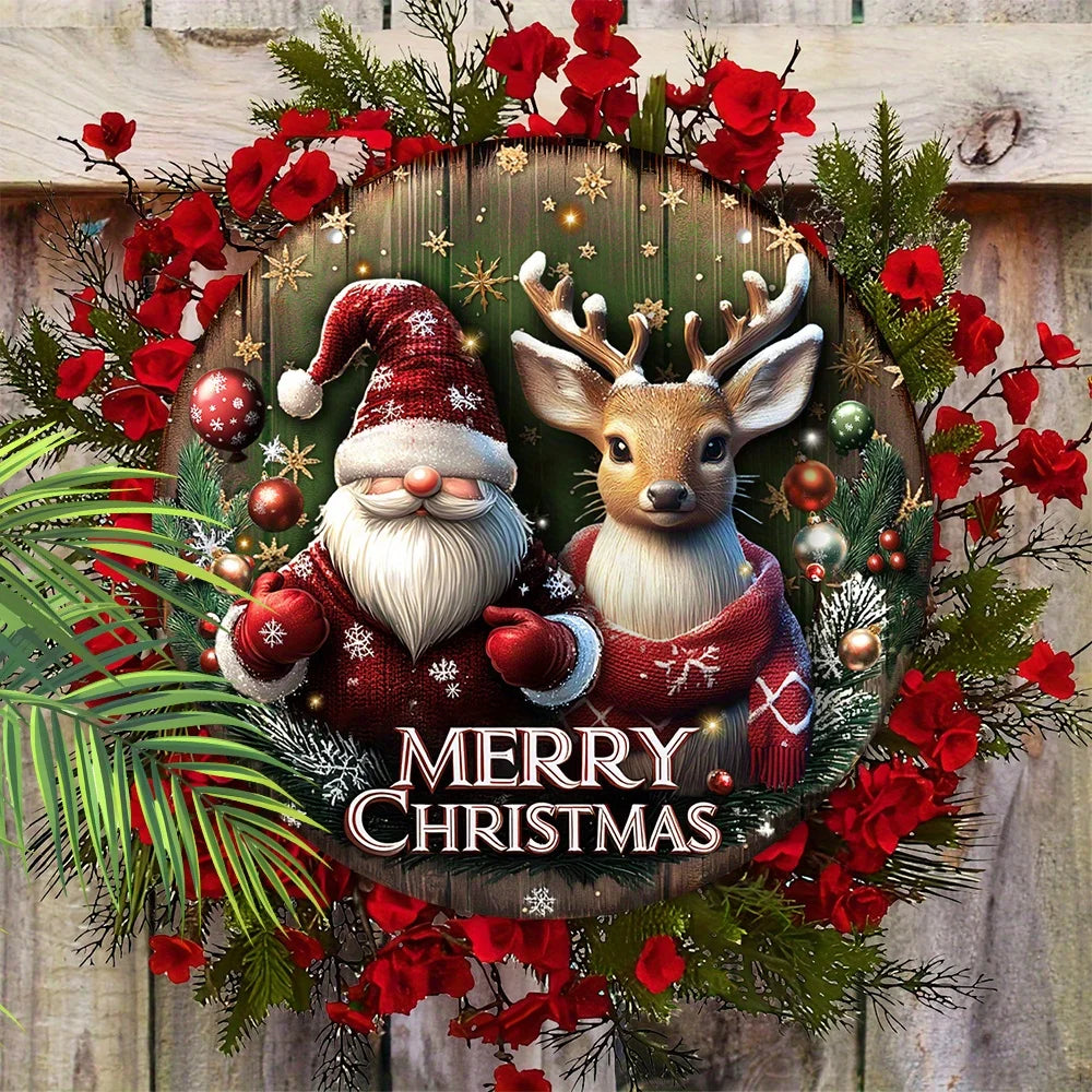 Merry Christmas Wooden Hanging Sign
