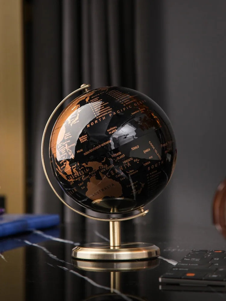Creative Metal Rotating Globe Decoration