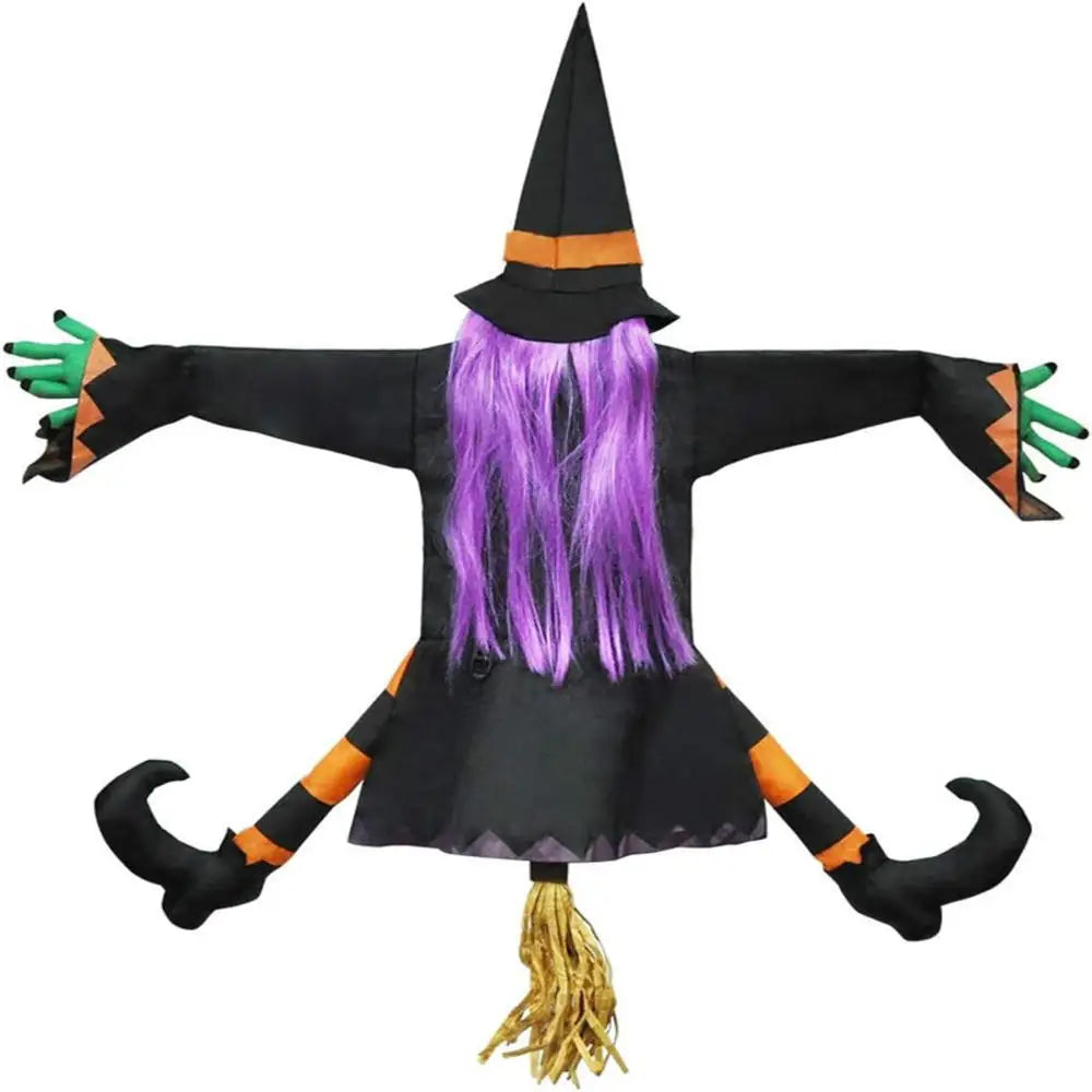 Halloween Crashing Witch Decoration