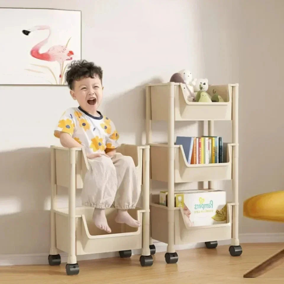 Plastic Rolling Utility Cart with Handle