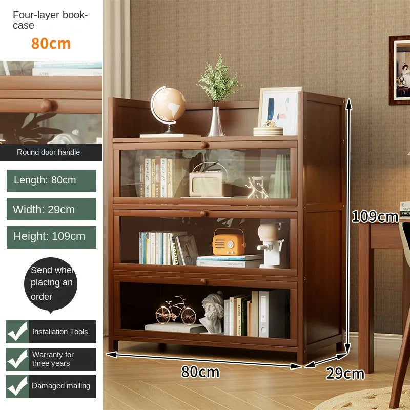 Floor-Standing Bookshelf with Doors