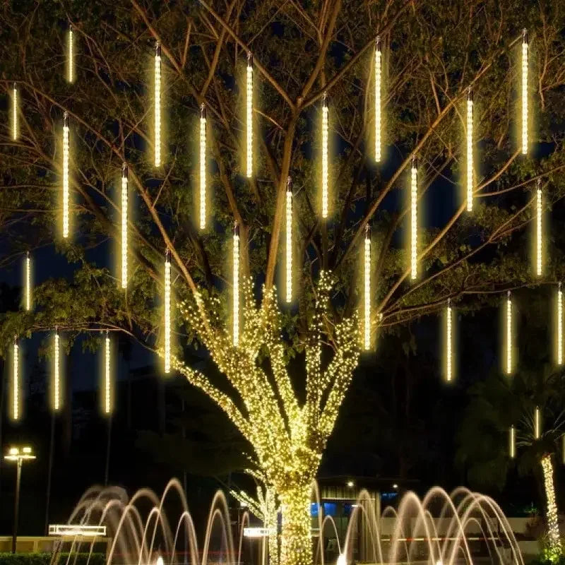 LED Meteor Shower Rain String Lights