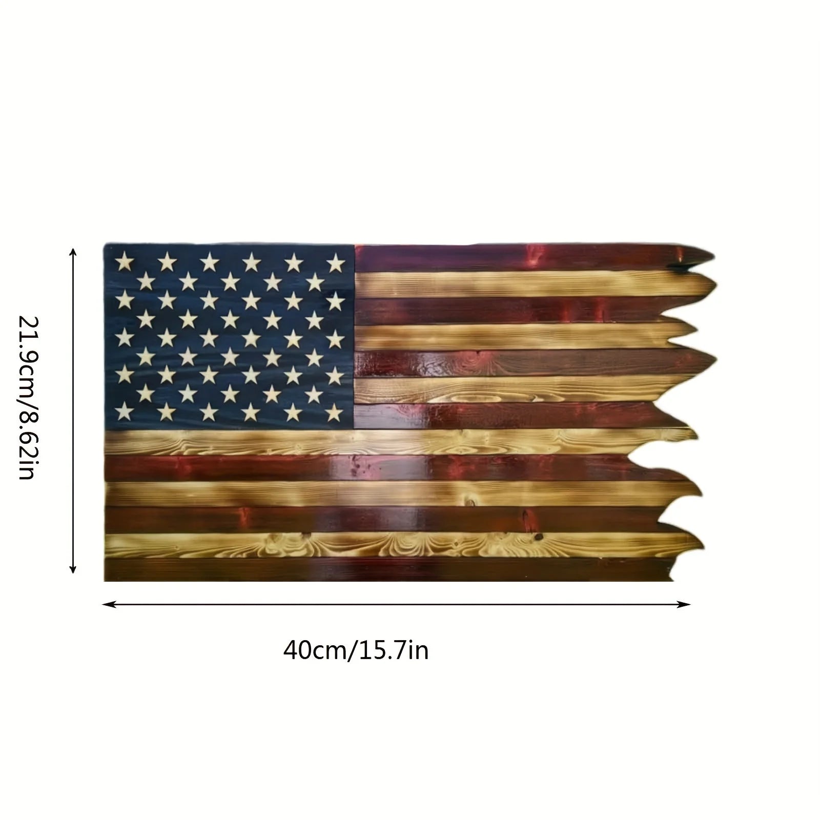 Wooden American Wavy Flag