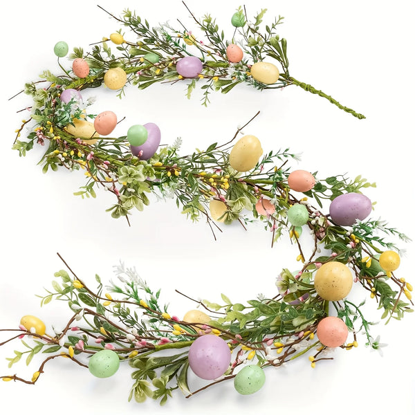 Colorful Easter Egg Vine Wreath