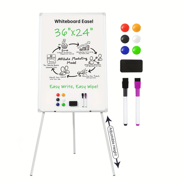 Magnetic Whiteboard with Tripod Stand: