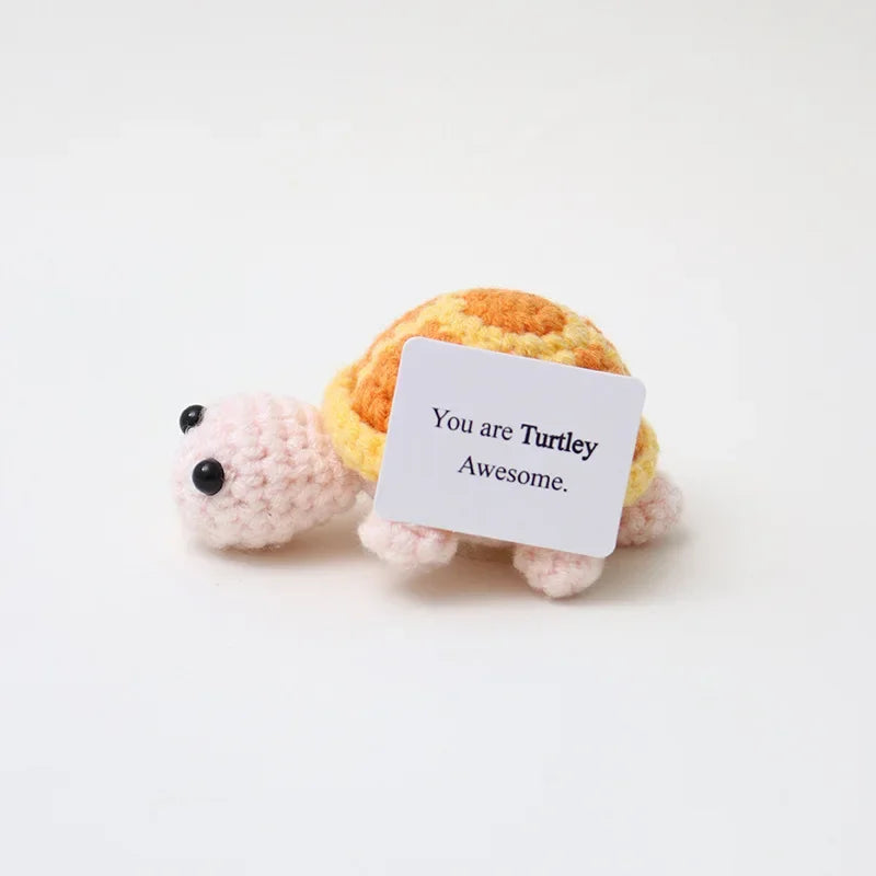 Positive Crochet Doll with Affirmation Card