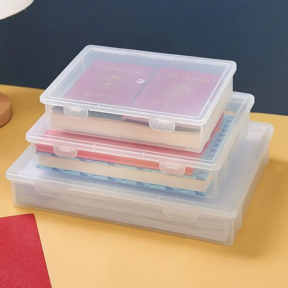 Transparent A4 File Storage Box
