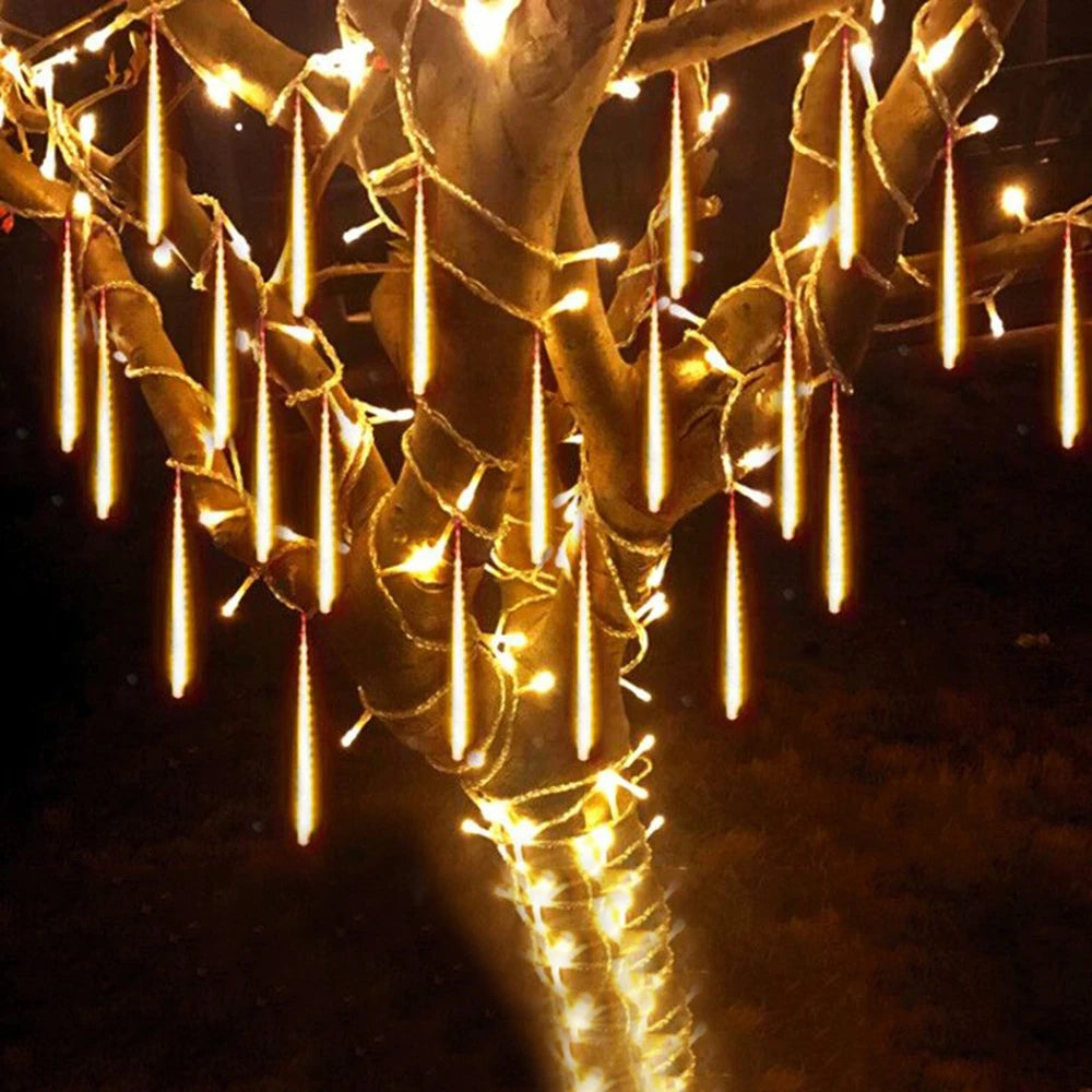 LED Meteor Shower Rain String Lights