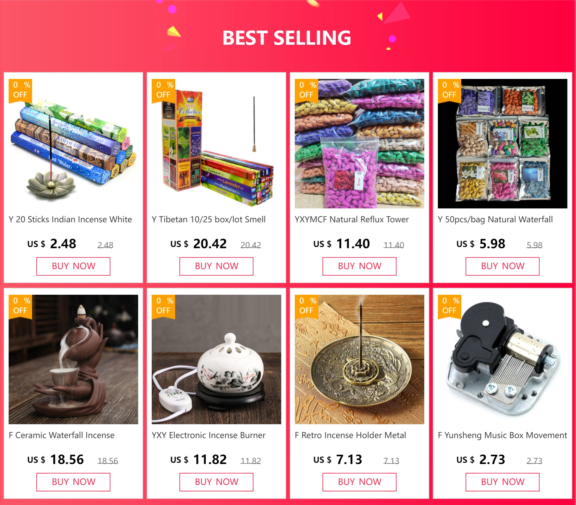 Backflow Incense Cones