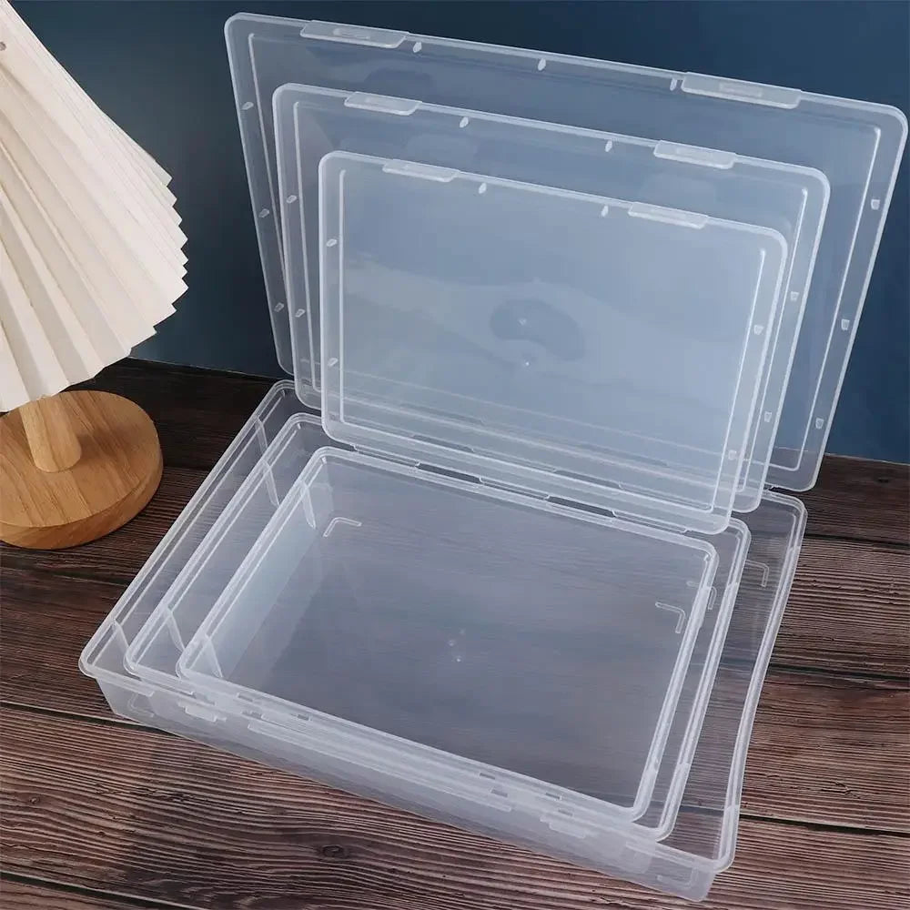 Transparent A4 File Storage Box