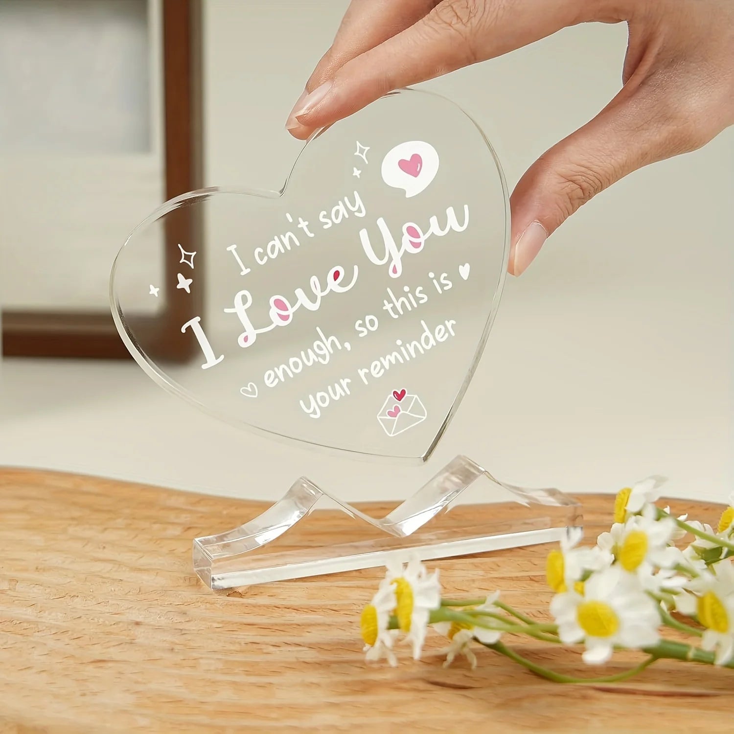 I Love You Heart Acrylic Plaque