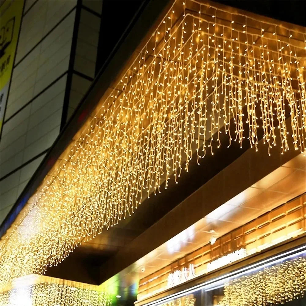 LED Icicle Christmas String Lights