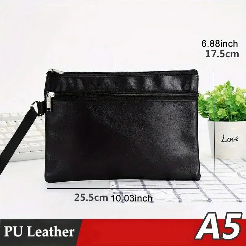 PU Leather Document Bag
