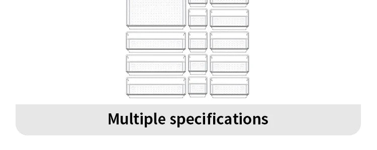 Clear Drawer Organizer Set