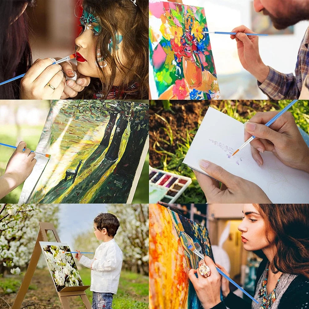Paint Brushes Acrylic Set: