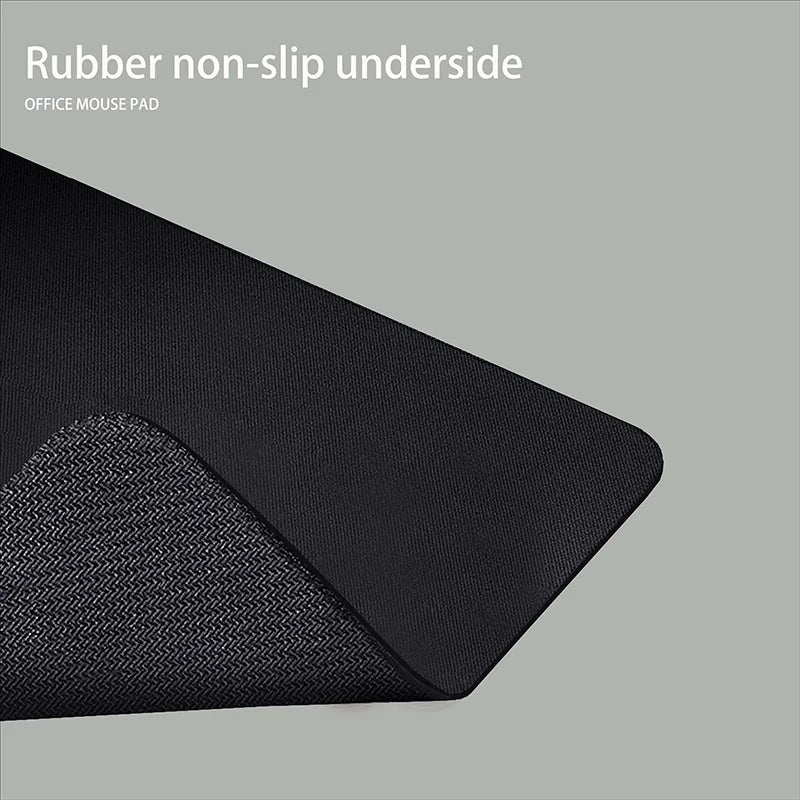 Black Gaming Mouse Pad – Anti-Slip Rubber Office & Esports Mat: