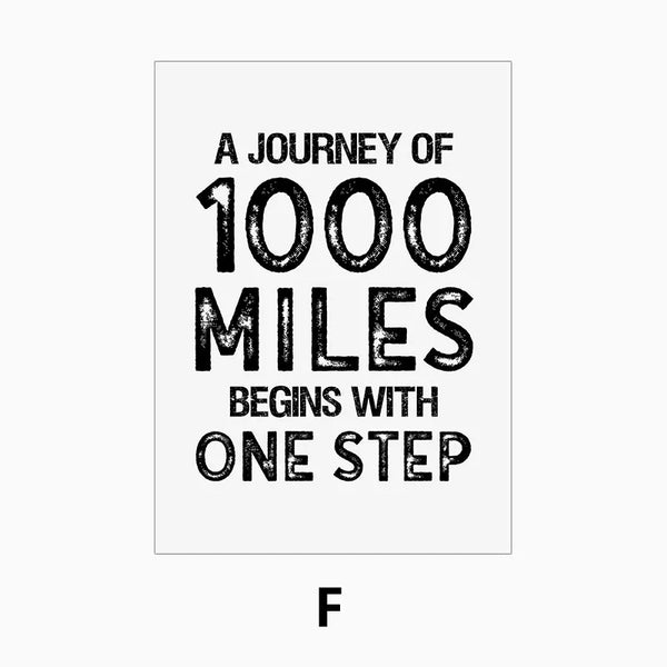 Black and White Inspirational Quote Canvas Art