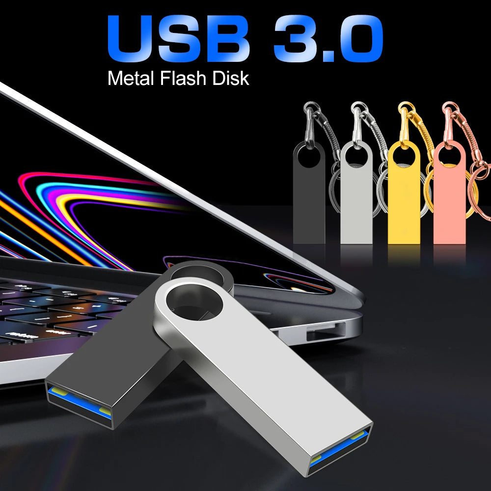Metal USB Flash Drive – 128GB to 2TB High-Speed USB 3.0