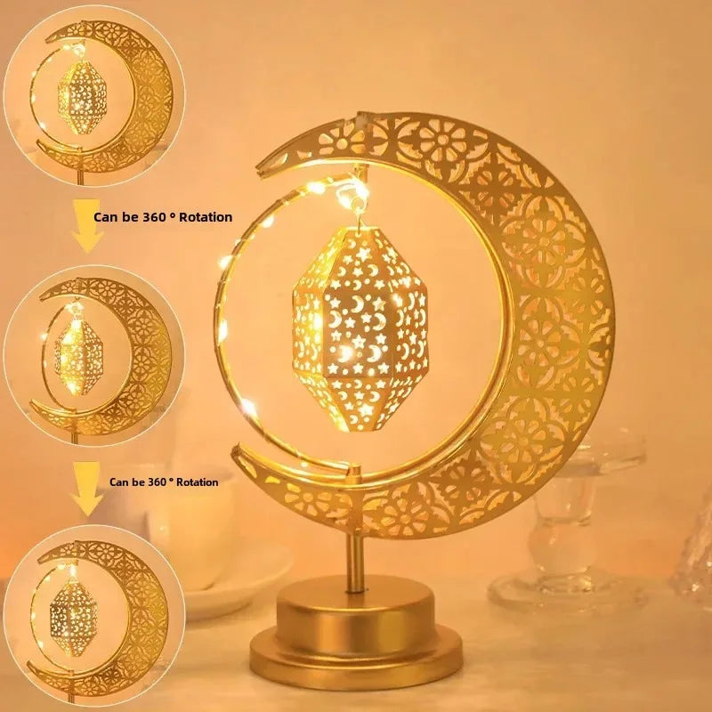 Golden Moon Star Night Light